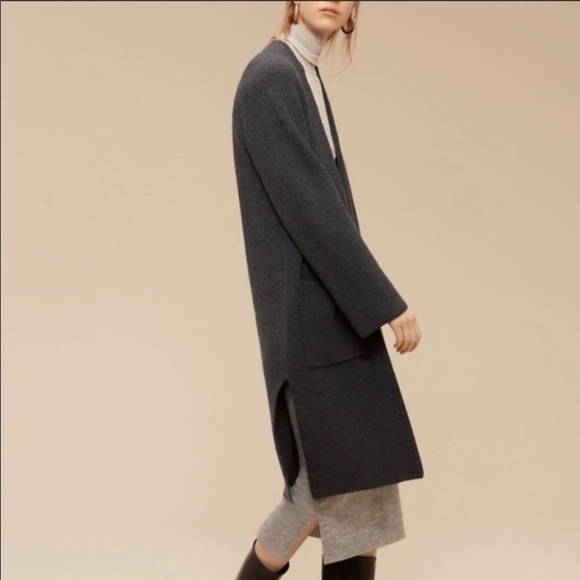 Aritzia Wilfred Vartan Sweater Dark Grey - Picture 2 of 7